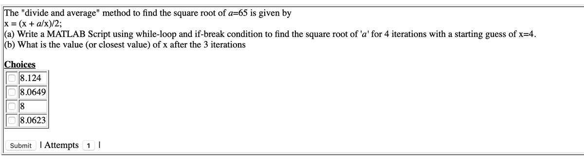 matlab square root