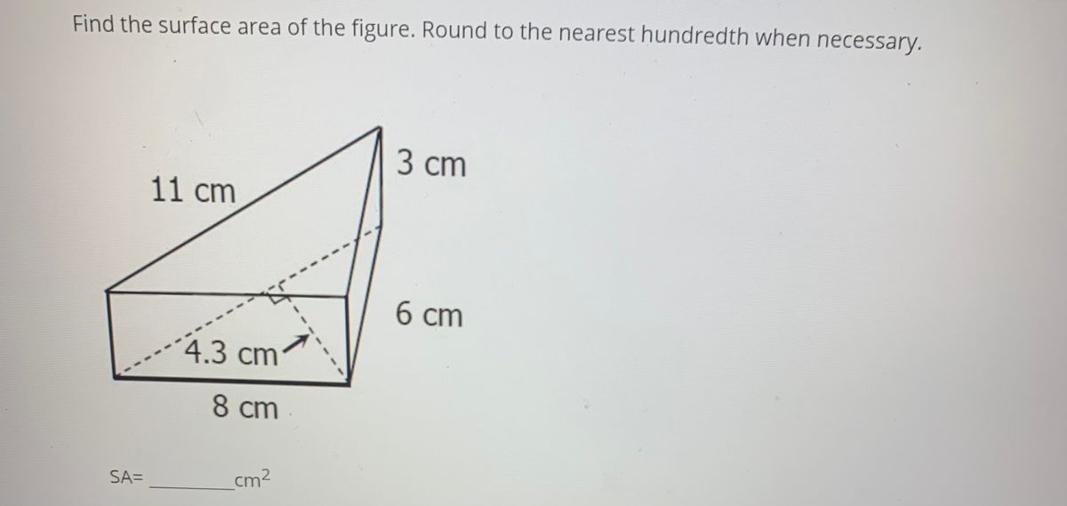 Answered: Find the surface area of the figure.… | bartleby