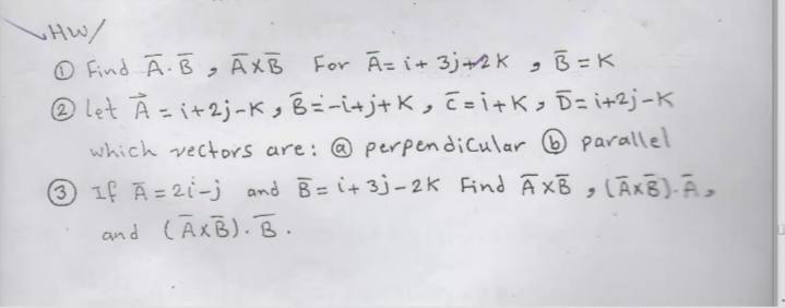Answered Nhw O Find A B Axb For A I 3j 2k O Bartleby