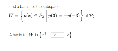 Answered Find A Basis For The Subspace W We Bartleby