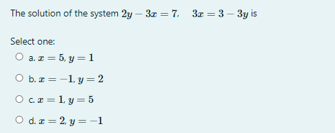 Answered The Solution Of The System 2y 3x 7 Bartleby