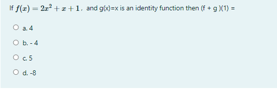 Answered If F X 2x Z 1 And G X X Is An Bartleby