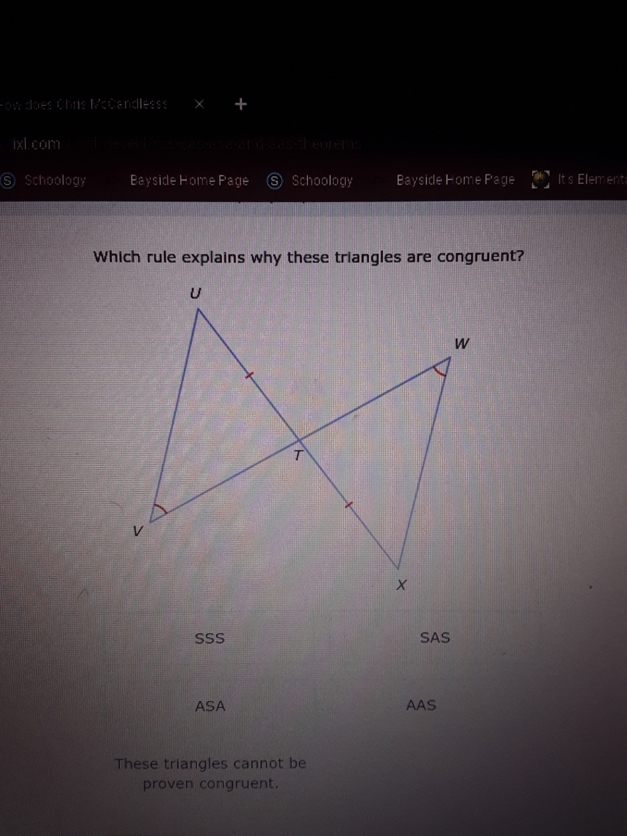 Answered: Which rule explains why these triangles… | bartleby