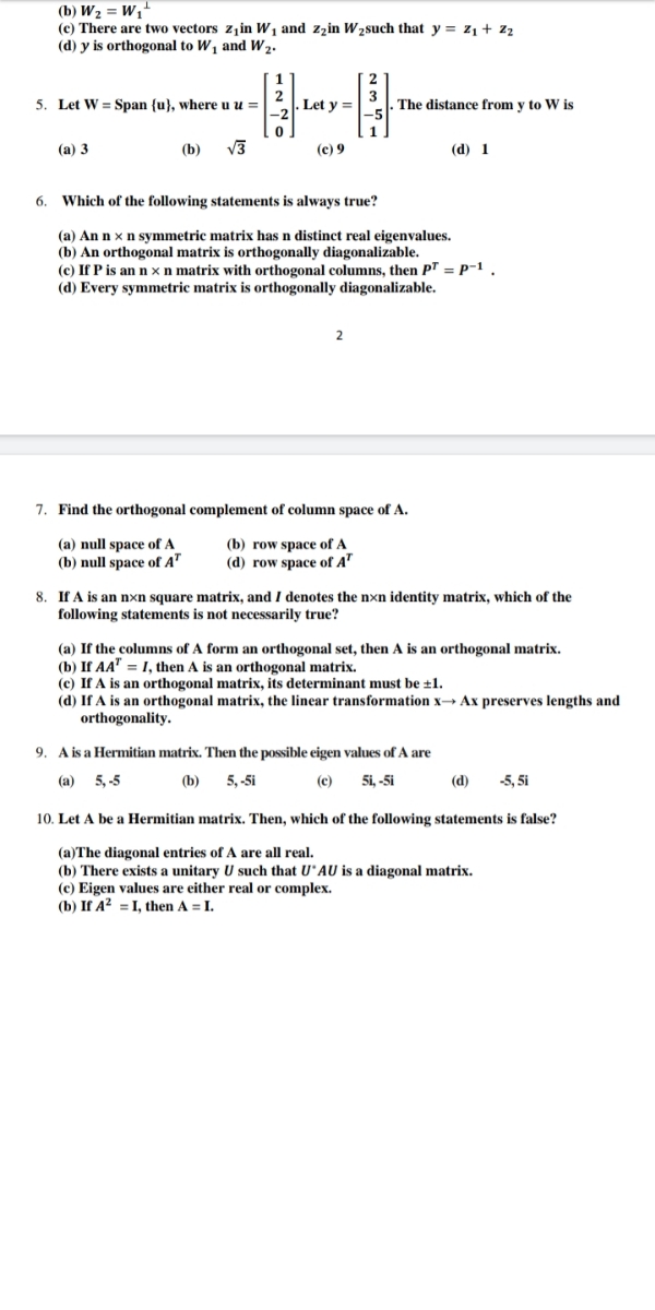 Answered 8 If A Is An Nxn Square Matrix And I Bartleby