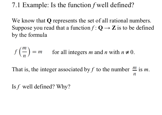 Answered 7 1 Example Is The Function Fwell Bartleby