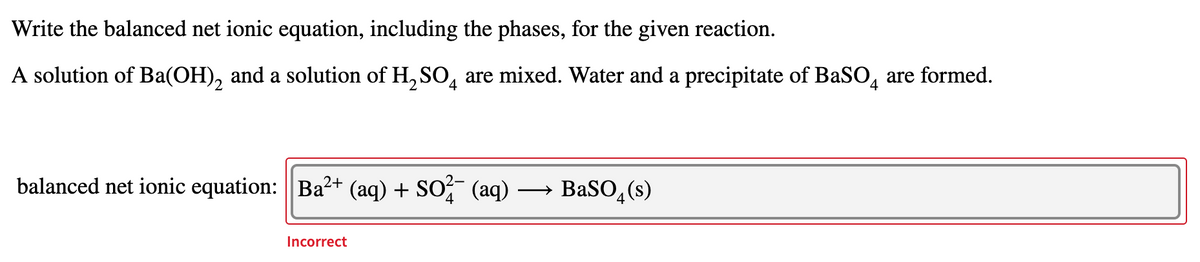 Write Balanced Net Ionic Equation