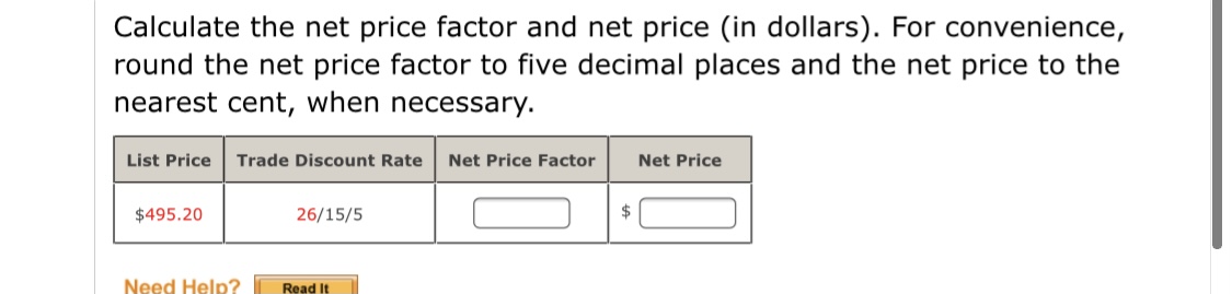 answered-calculate-the-net-price-factor-and-net-bartleby