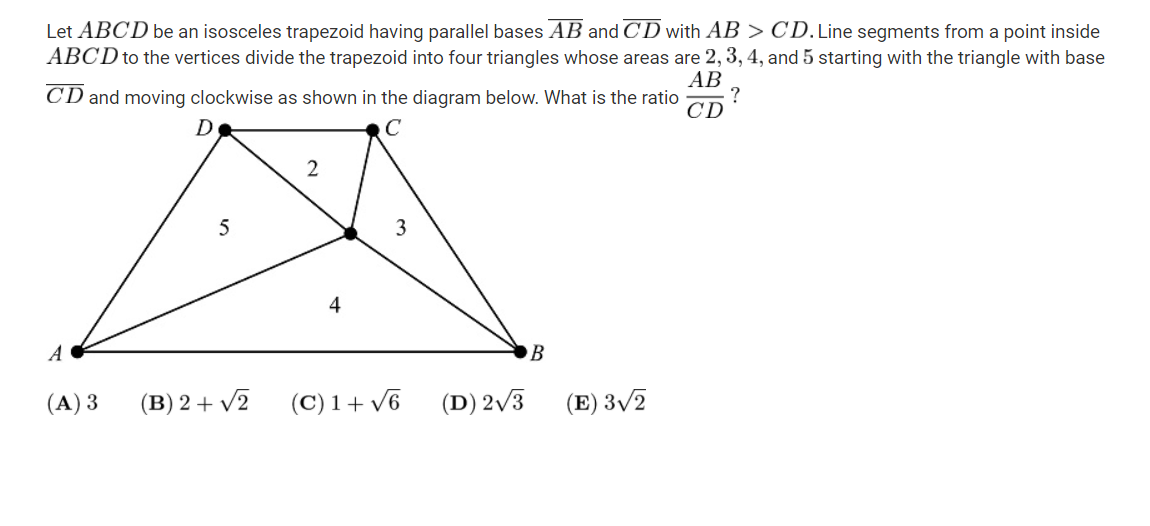 Answered: Let ABCD be an isosceles trapezoid… | bartleby