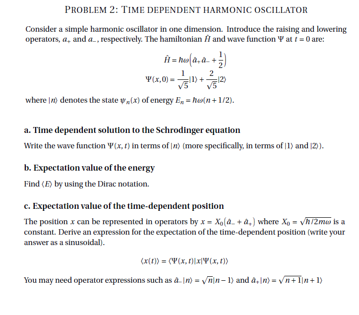 Answered Consider A Simple Harmonic Oscillator Bartleby