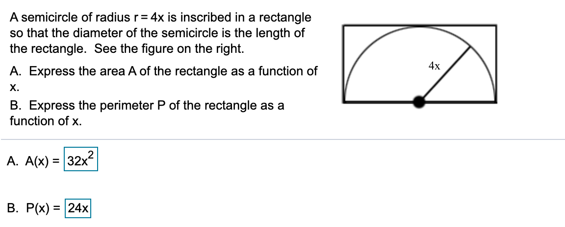 Answered A Semicircle Of Radius R 4x Is Bartleby