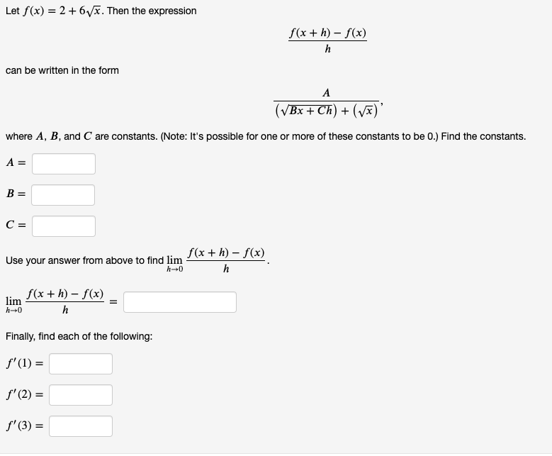 Answered Let F X 2 6vx Then The Expression Bartleby