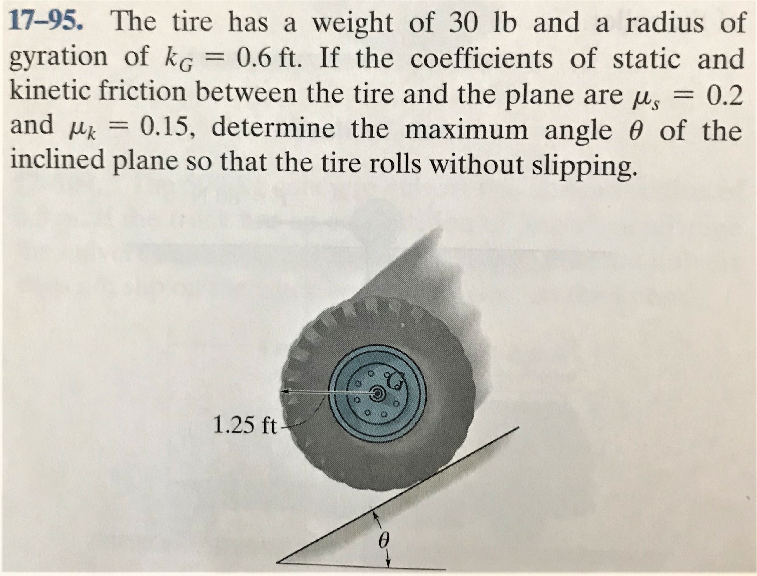 Answered 17 95 The Tire Has A Weight Of 30 1lb Bartleby