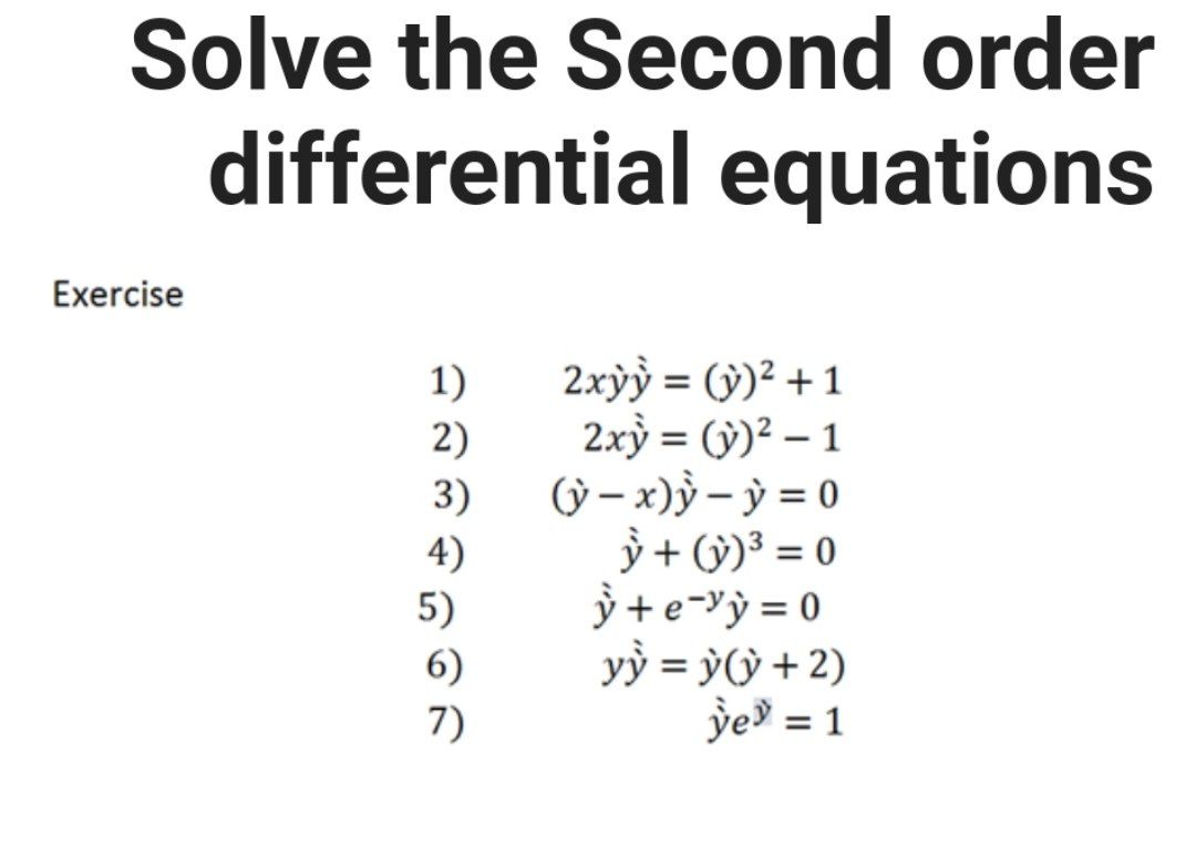 Answered Solve The Second Order Differential Bartleby