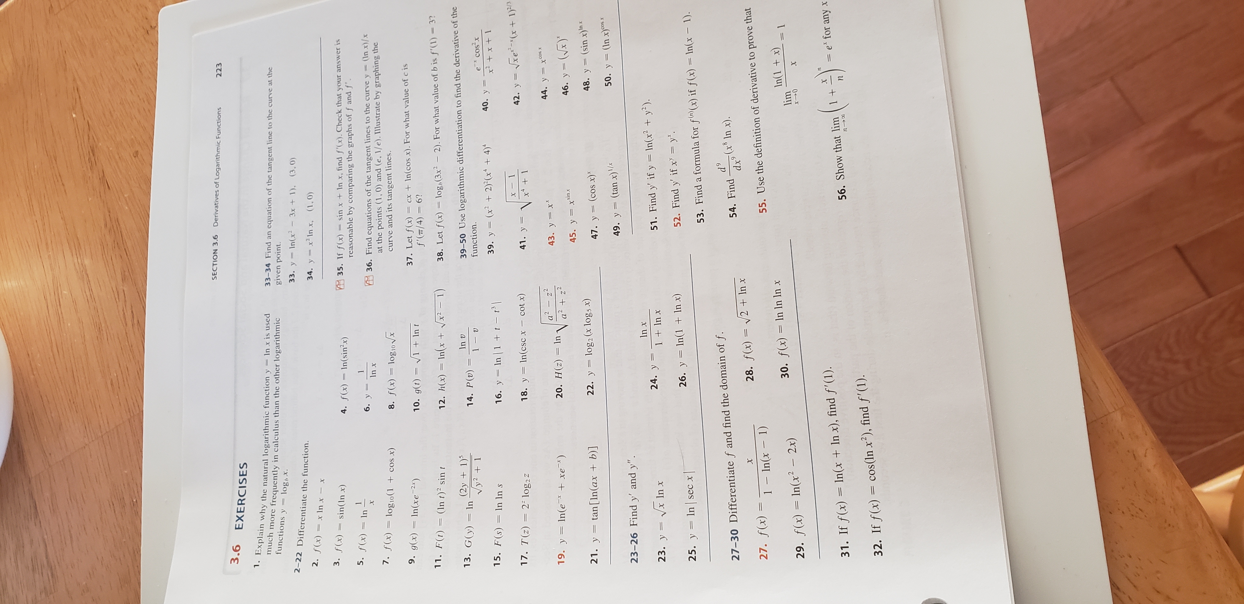 Answered Section 3 6 Derivatives Of Logarithmic Bartleby