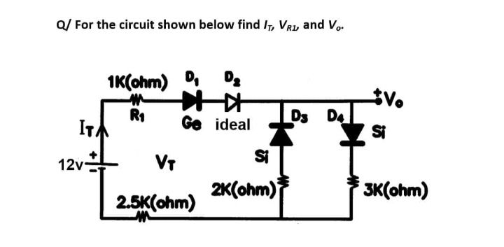 Answered Q For The Circuit Shown Below Find I Bartleby