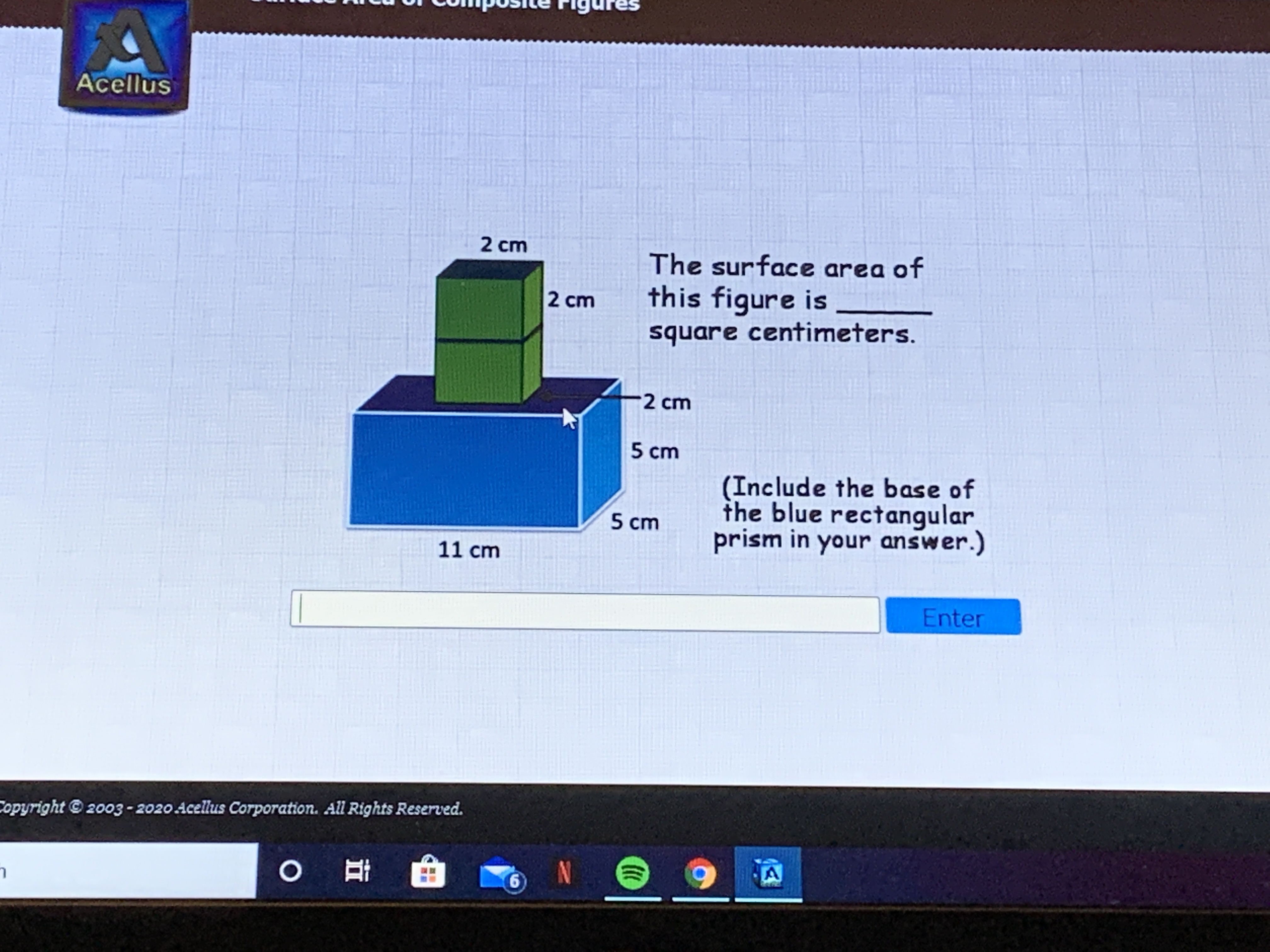 Answered 2 Cm The Surface Area Of 2 Cm This Bartleby