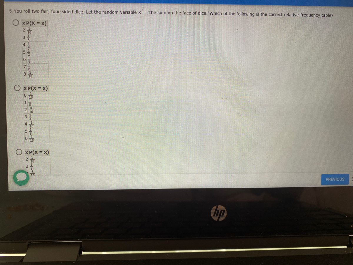 solved-1-point-two-fair-dice-are-tossed-and-the-up-face-chegg