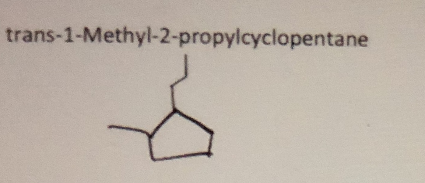 Answered Trans 1 Methyl 2 Propylcyclopentane Bartleby