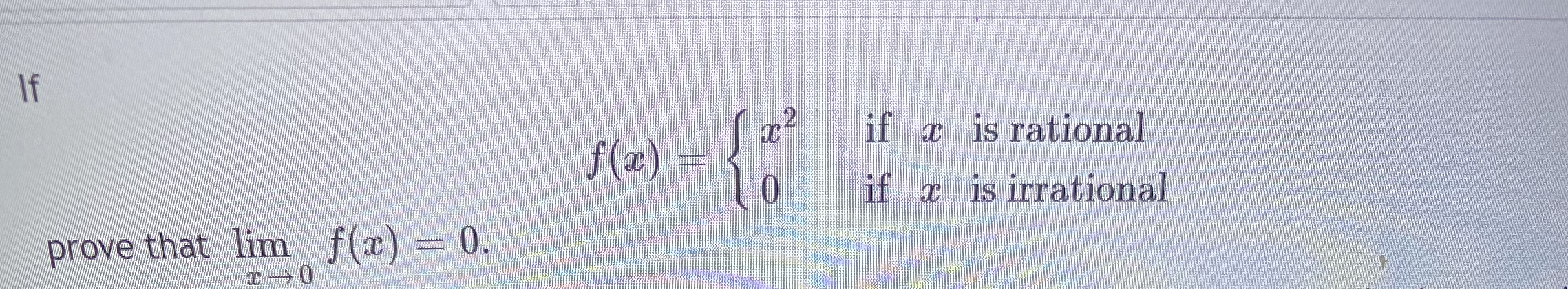Answered If If X Is Rational F Ae 1 0 If X Is Bartleby