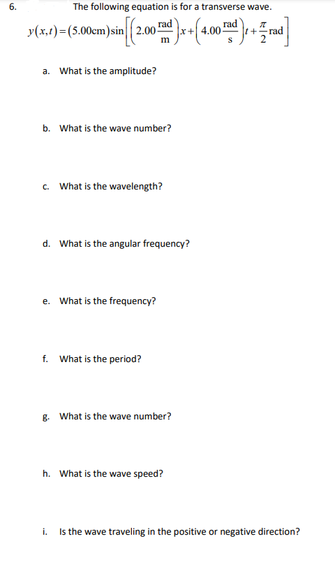 Answered 6 The Following Equation Is For A Bartleby