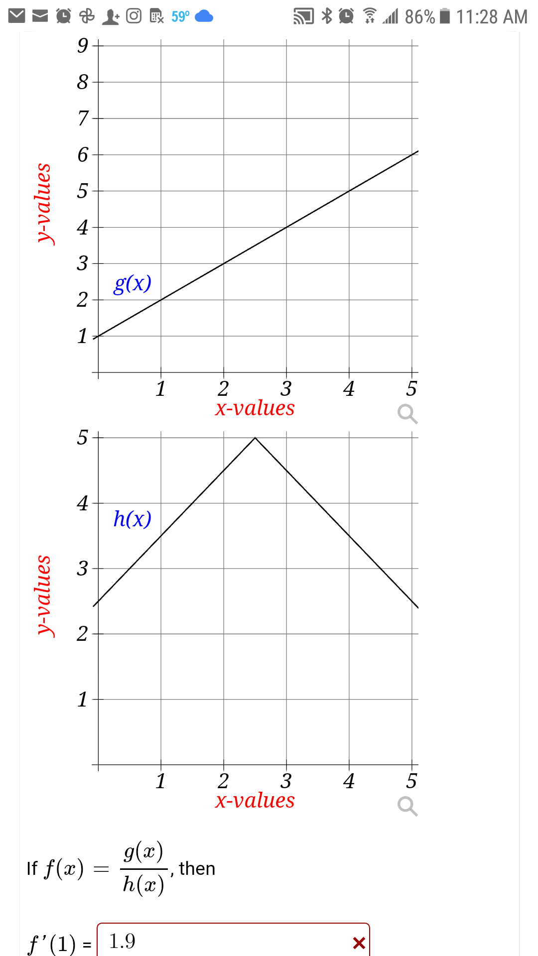 Answered G Ae Then H X If F X F 1 1 9 Bartleby