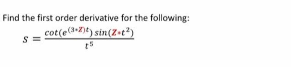 Answered Find The First Order Derivative For The Bartleby 8642