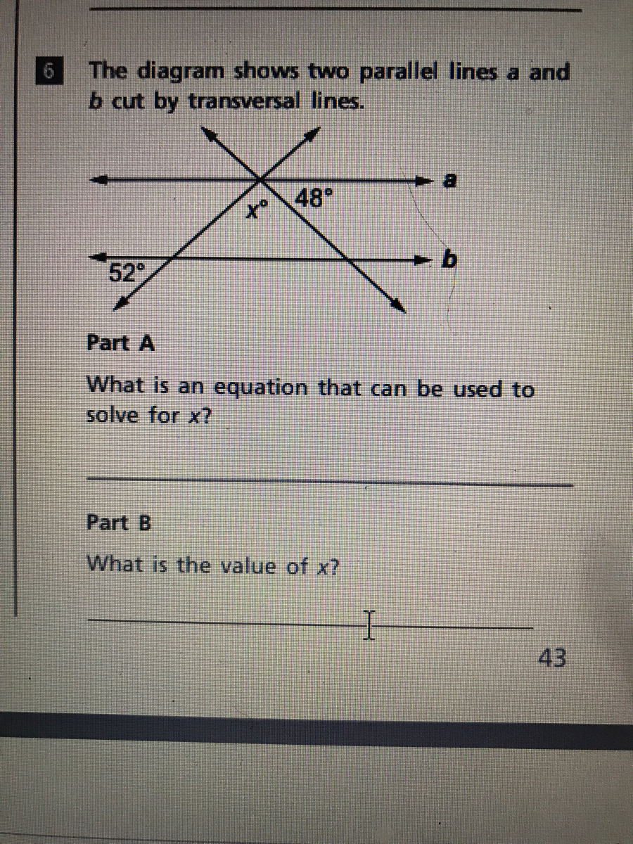 Answered: The Diagram Shows Two Parallel Lines A… | Bartleby