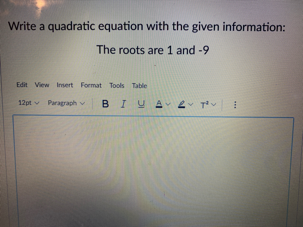 Answered: Write a quadratic equation with the  bartleby