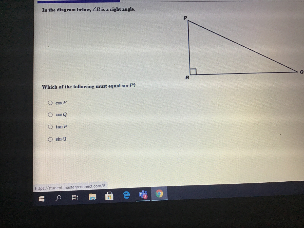 Answered In The Diagram Below Zr Is A Right Bartleby