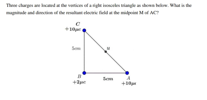 Answered: Three Charges Are Located At The… | Bartleby