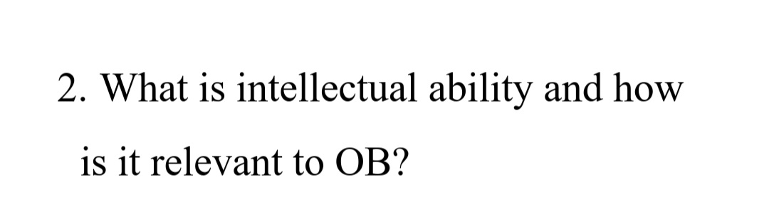 What Is Intellectual Ability