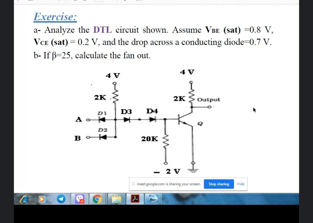 Answered A Analyze The Dtl Circuit Shown Bartleby