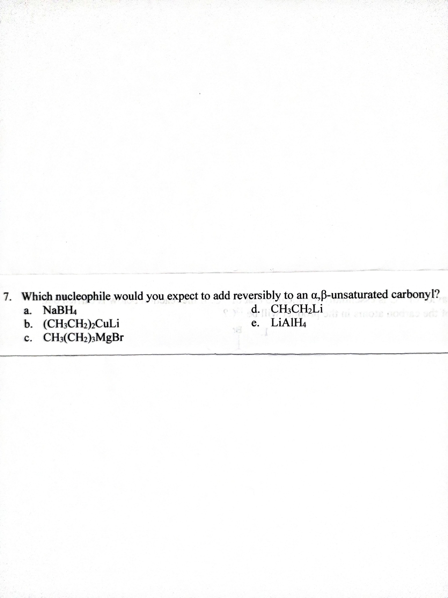 Answered 7 Which Nucleophile Would You Expect Bartleby