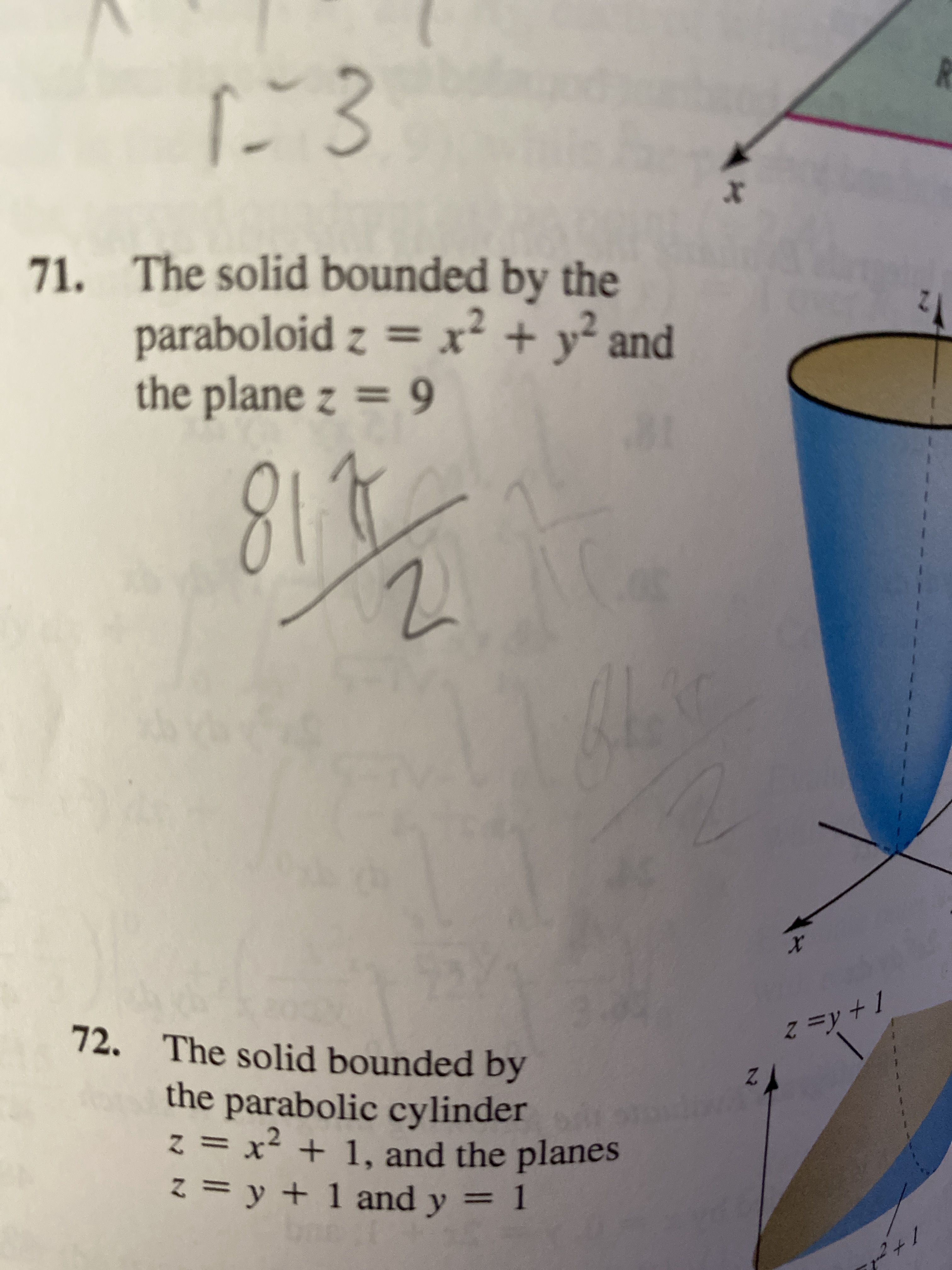 Answered 71 The Solid Bounded By The Paraboloid Bartleby