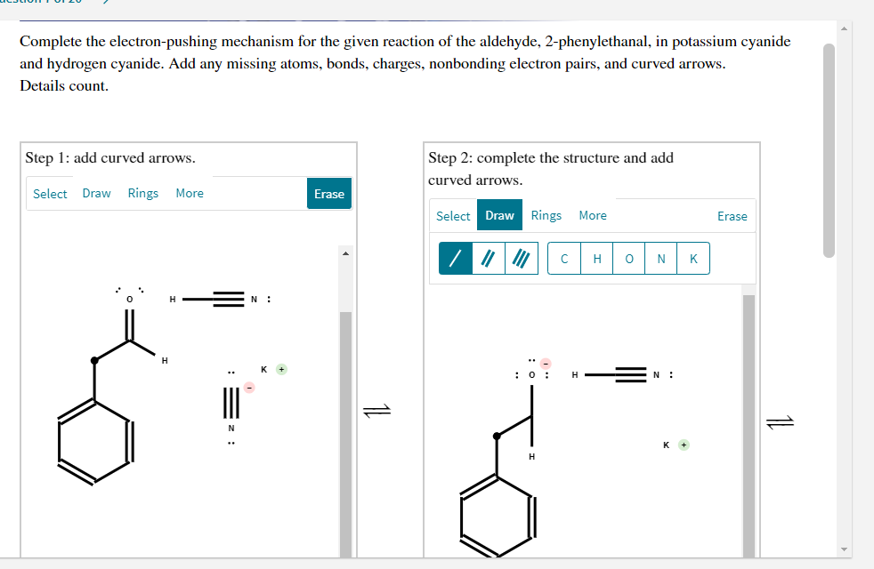 Answered: Complete the electron-pushing mechanism… | bartleby