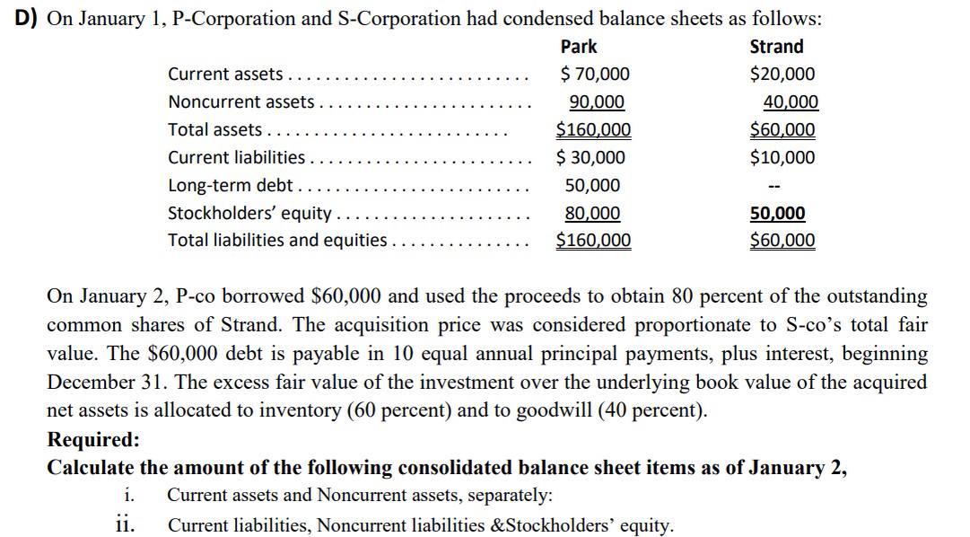 Answered: On January 1, P-Corporation And… | Bartleby