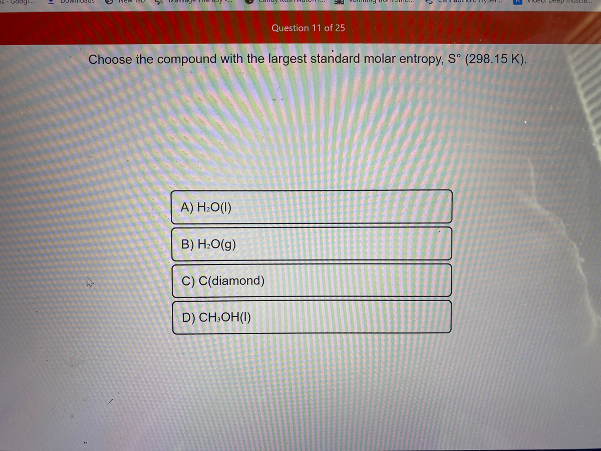 Answered Choose The Compound With The Largest Bartleby