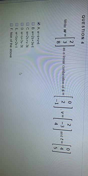 Answered 2 2 Write W 3 As A Linear Combination Bartleby