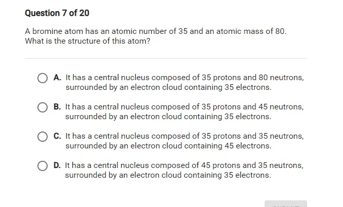 Answered: A bromine atom has an atomic number of… | bartleby