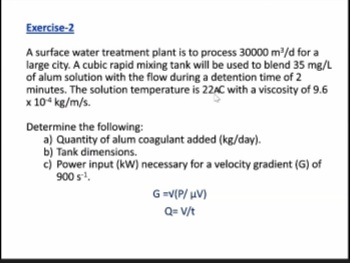 Answered Exercise 2 A Surface Water Treatment Bartleby