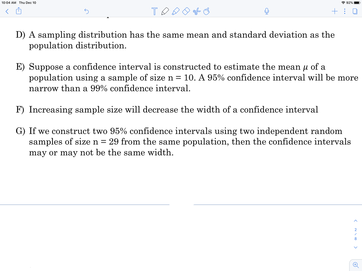 Answered D A Sampling Distribution Has The Same Bartleby