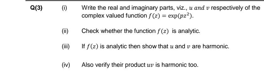 Answered Write The Real And Imaginary Parts Bartleby