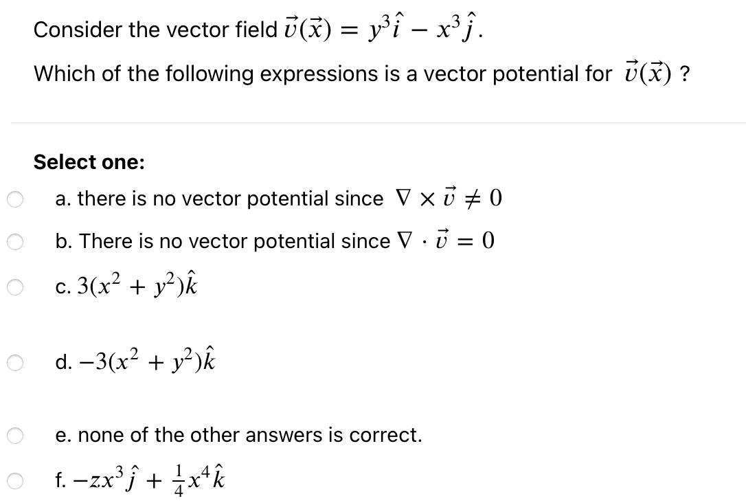 Answered Consider The Vector Field U X Y I Bartleby