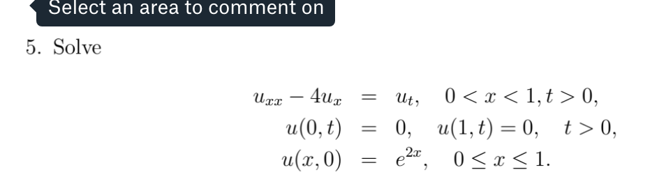 Answered Select An Area To Comment On 5 Solve 0 Bartleby