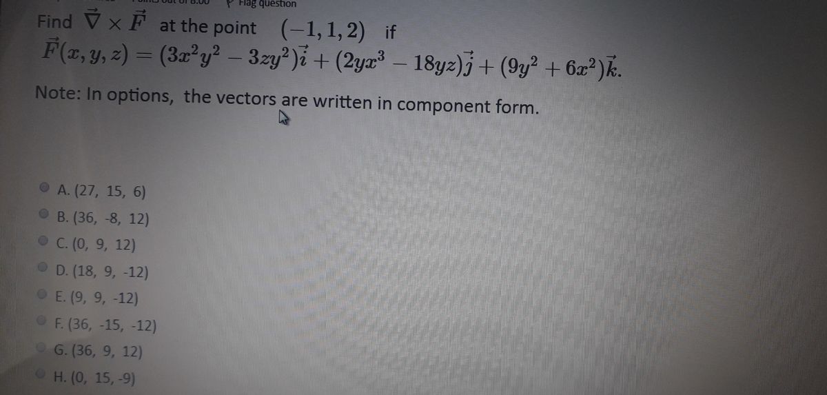 Answered P Flag Question Find Vx F At The Point Bartleby