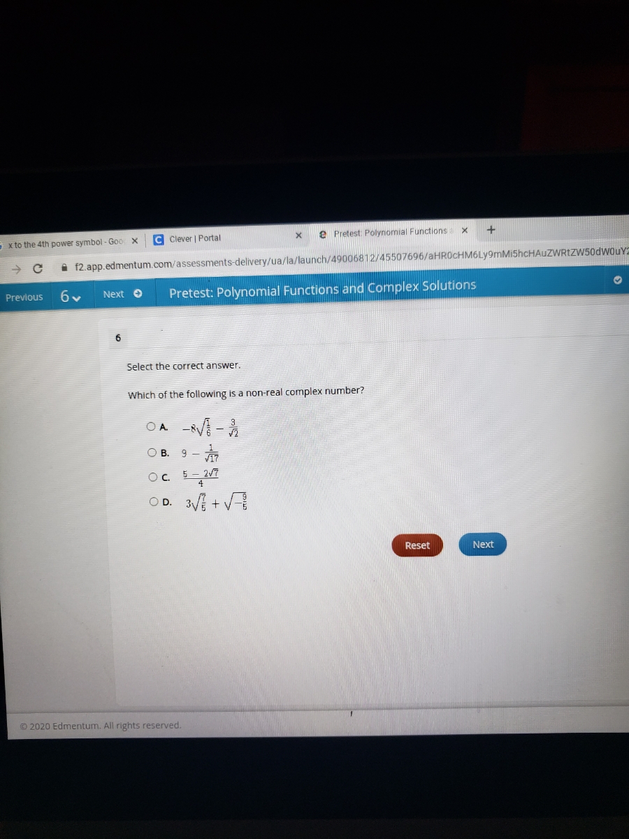 Which Expression Is A Non Real Complex Number