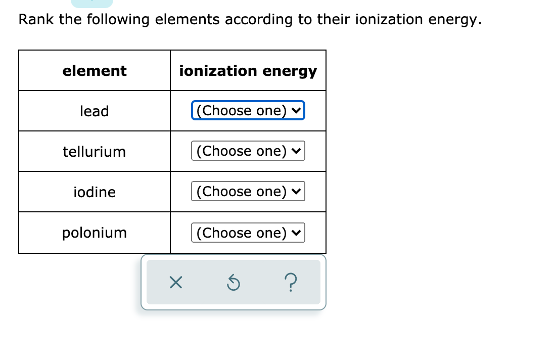 ca or sr element with higher first ionization energy