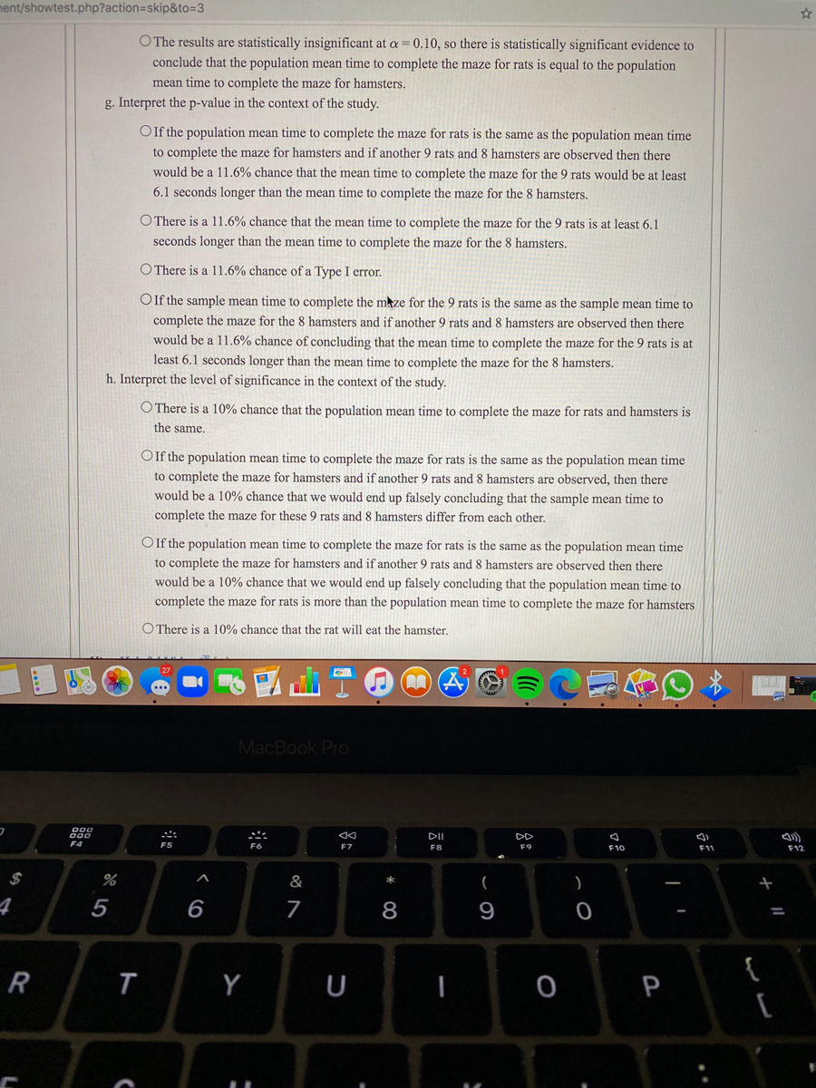 Answered: Do rats take more time on average than… | bartleby