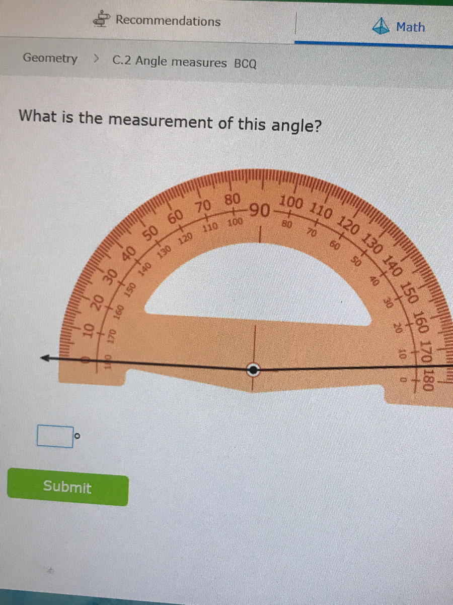 Answered: E is the measurement of this angle? -90… | bartleby