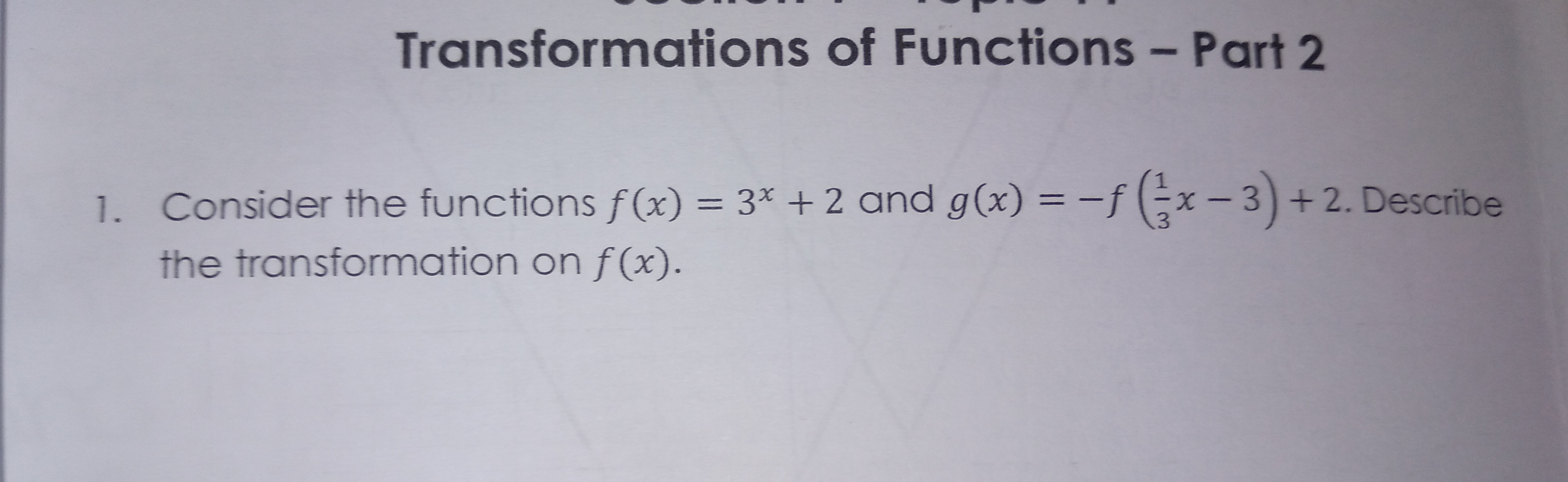 Answered 1 Consider The Functions F X 3 2 Bartleby